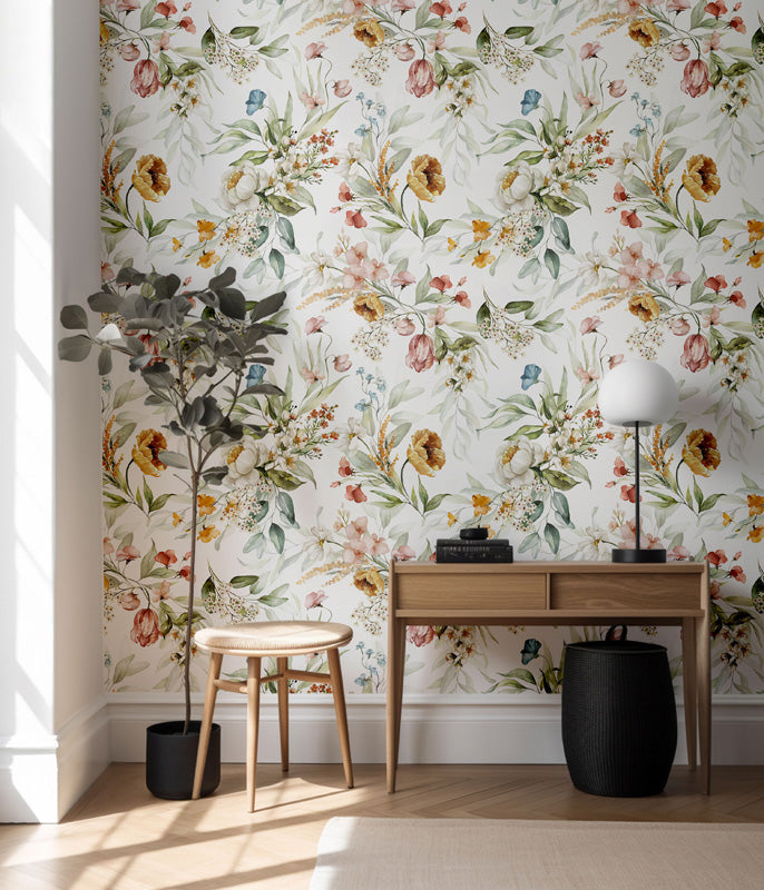 Buy Wild Meadow Botanical Wallpaper Online | Kaleon Wallpaper