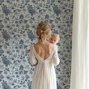 Vintage Garden Floral Toile Wallpaper