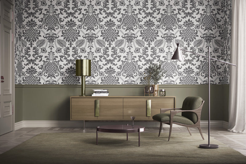 Pineapple Damask Wallpaper