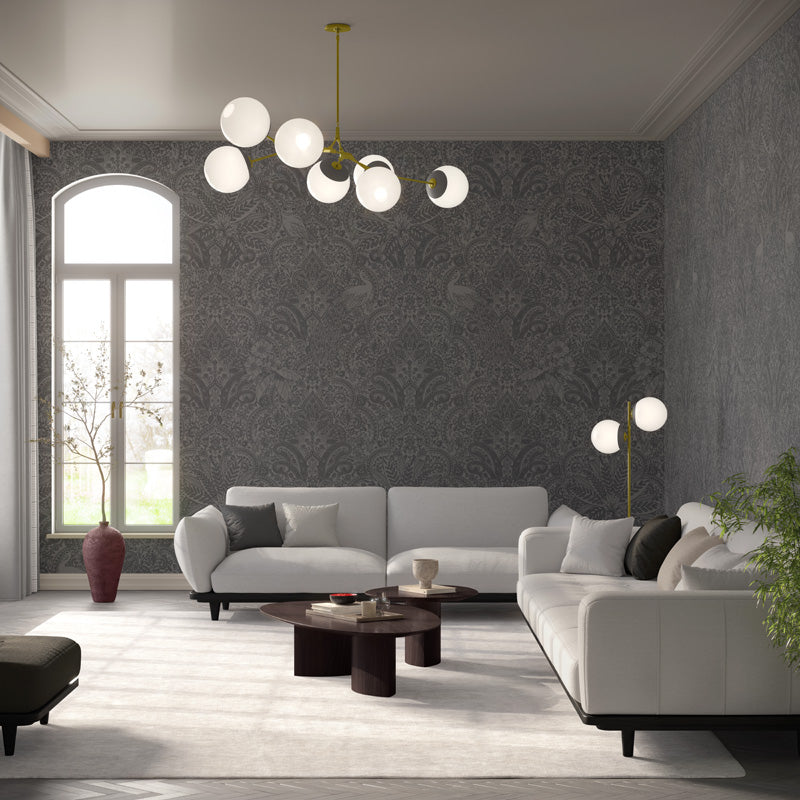 Paisley Owl Damask Wallpaper