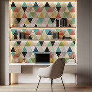 Colour Triangle Geometric Wallpaper
