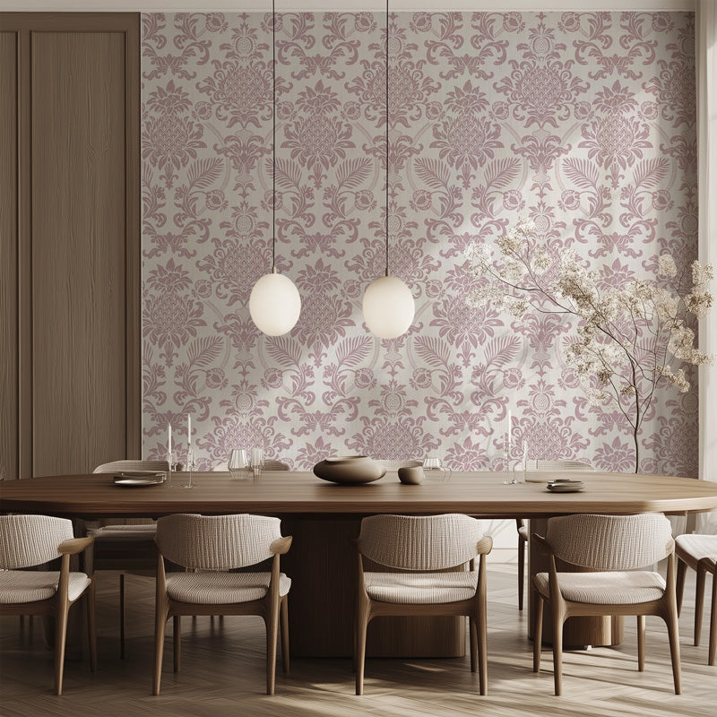 Pineapple Damask Wallpaper