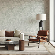 Soft Fern Rhythm – Abstract Botanical Wallpaper in Sage