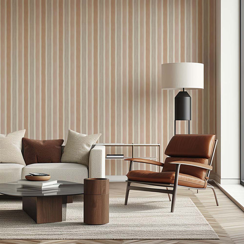 Hand-Painted Artisan Stripe – Wallpaper in Multiple Colours