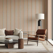 Textured Brushstroke Stripes – Wallpaper in Multi Colours