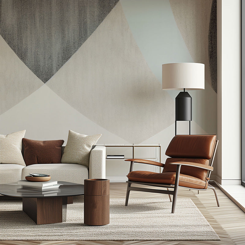 Arc Balance – Modern Geometric Wallpaper in Soft Neutrals