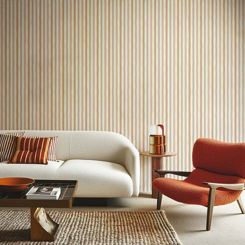 Soft Wavy Stripes – Wallpaper in Multi Colours