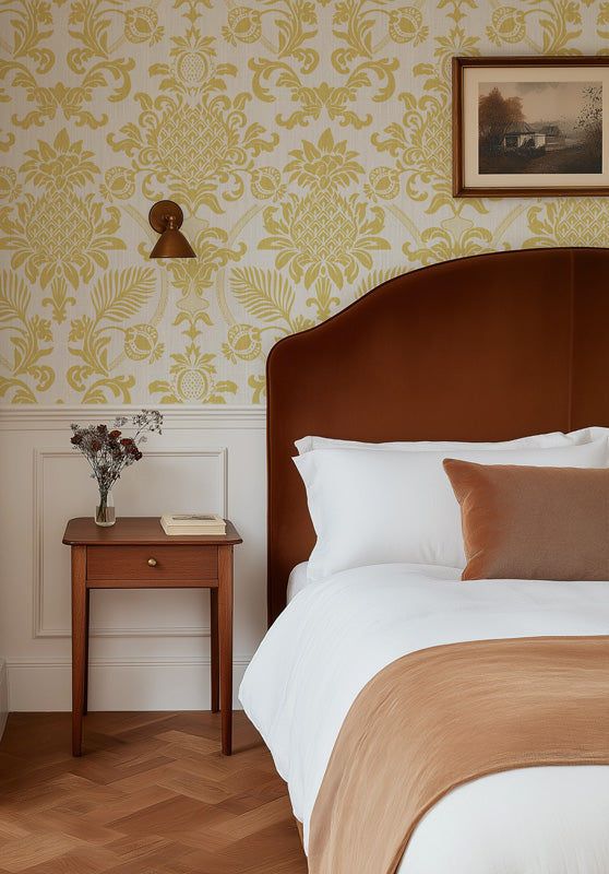 Pineapple Damask Wallpaper