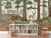 Animals in the Forest Woodland Wallpaper Mural