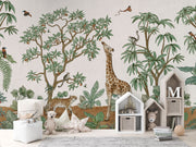 Animals in the Jungle Safari Wallpaper Mural