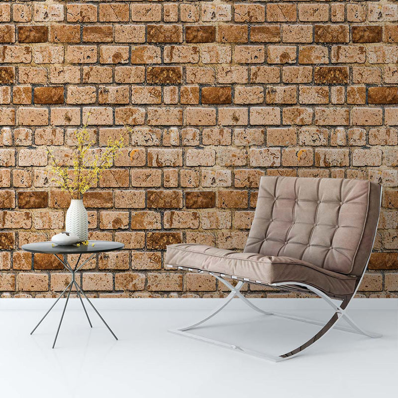 Heritage Brickwork – Brick Wallpaper in Warm Brown