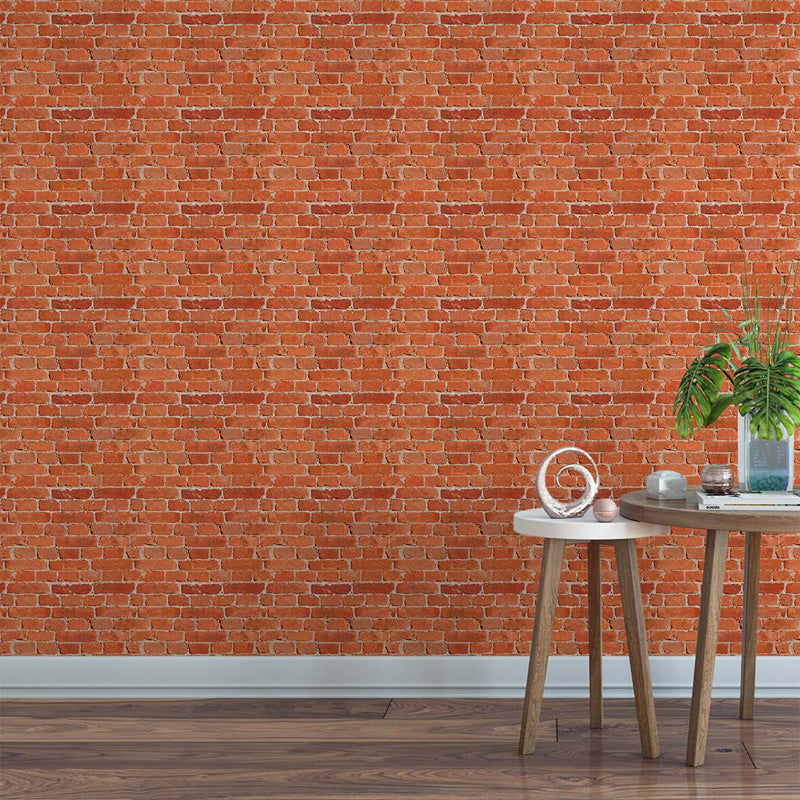 Classic Red Brick Wall – Brick Wallpaper in Warm Terracotta