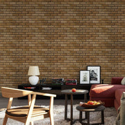 Urban Sandstone Brick – Brick Wallpaper in Warm Ochre