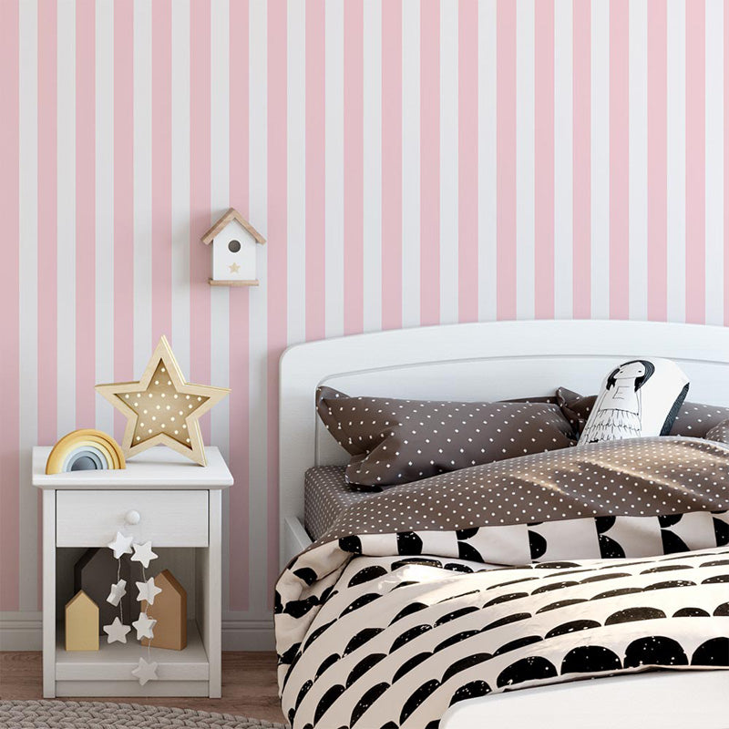 Blush Classic Stripe – Timeless Wallpaper in Soft Pink