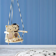 Nautical Bold Stripe – Classic Wallpaper in Deep Blue