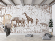 Animal Parade Jungle Wallpaper Mural