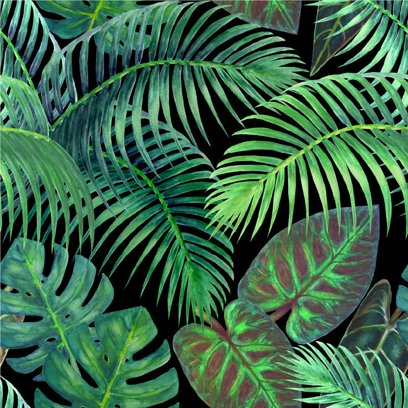 Midnight Tropics – Botanical Wallpaper in Dark Tones