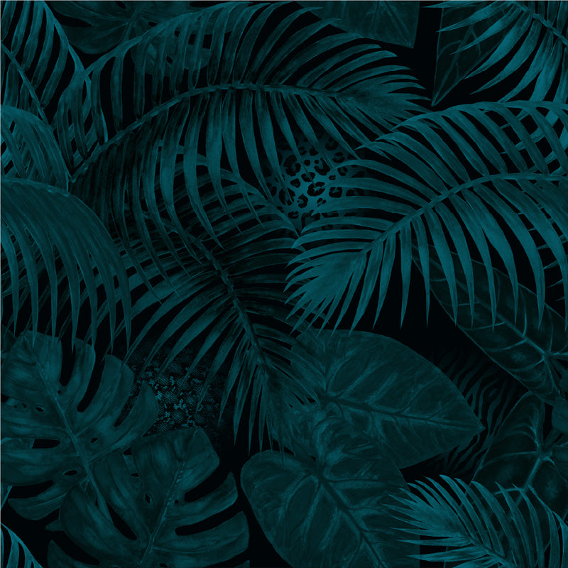 Midnight Tropics – Botanical Wallpaper in Dark Tones