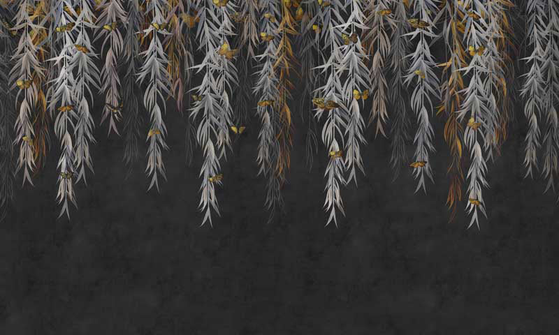 Falling Willow Veil – Botanical Mural