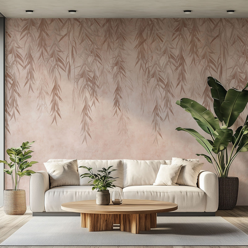 Falling Willow Veil – Botanical Mural