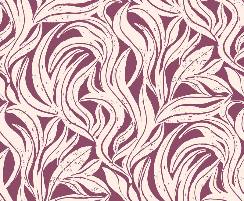 Soft Wave Botanical Wallpaper