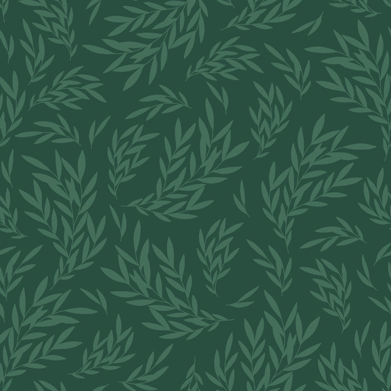 Evergreen Leaf Silhouette Wallpaper