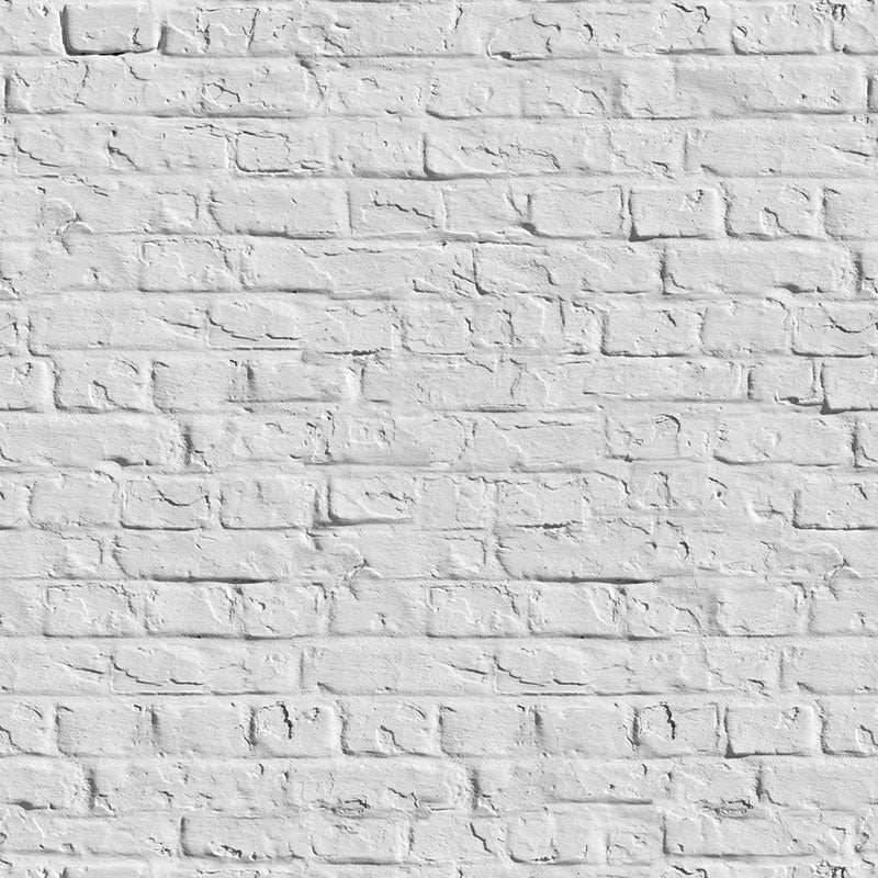 Textured white brick wallpaper pattern