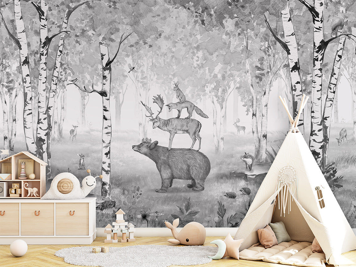 Bear King Wall Mural