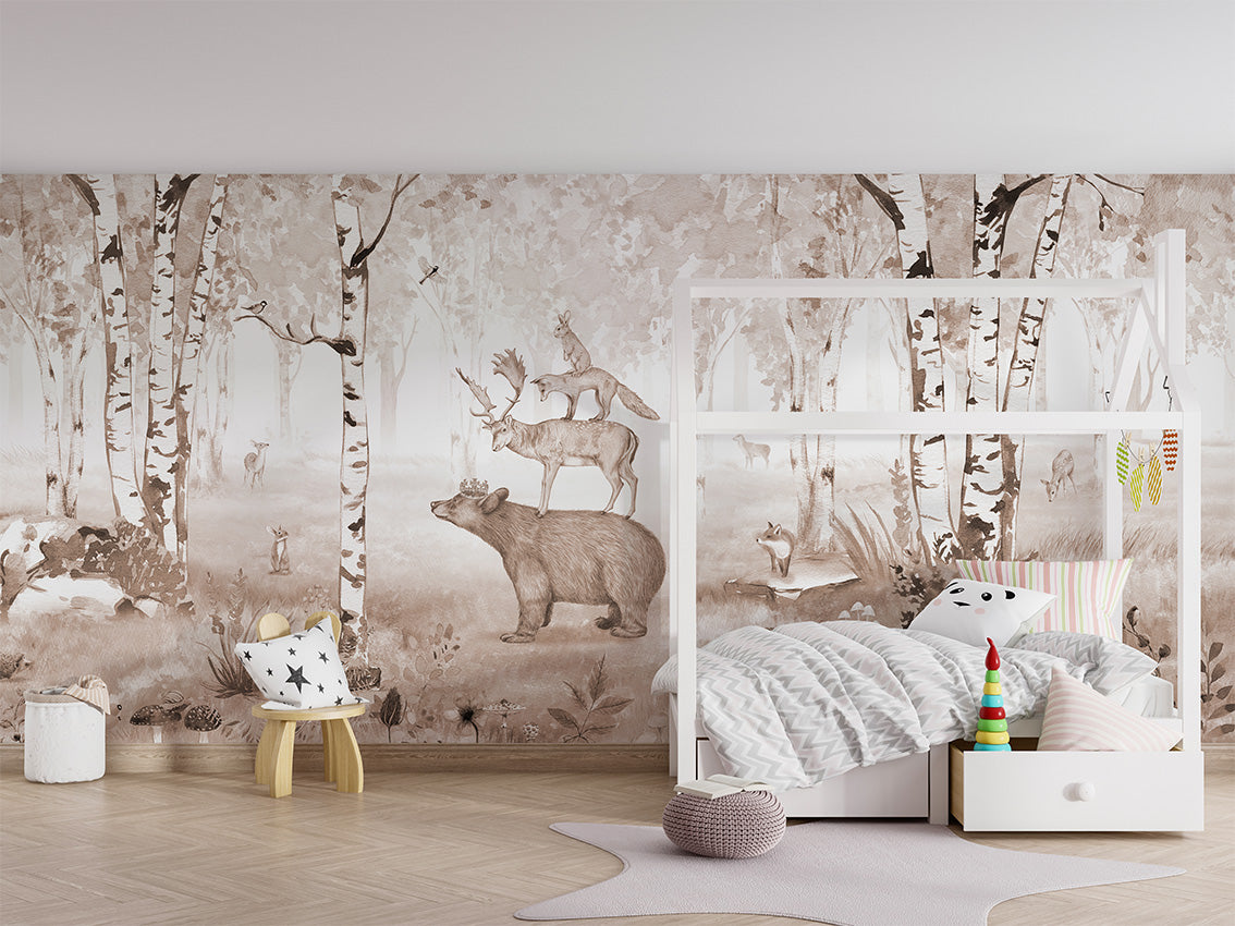 Bear King Wall Mural