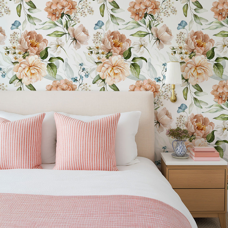 Soft Peony Garden Wallpaper