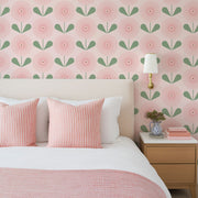 Radiant Petal – Soft Retro Floral Wallpaper