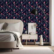 Midnight Rose – Floral Wallpaper in Navy & Cream
