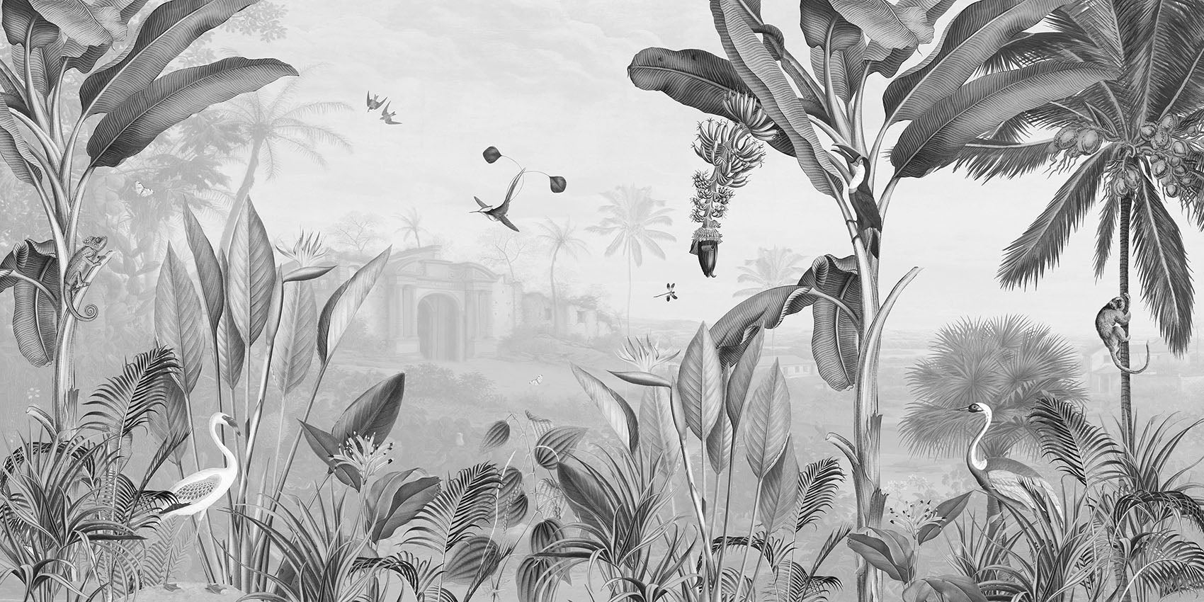 Botanical Beauty Tropical Jungle Wallpaper Mural