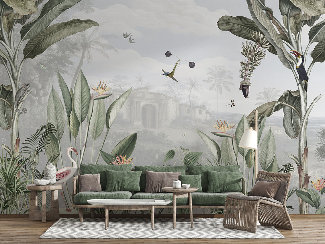 Botanical Beauty Tropical Jungle Wallpaper Mural