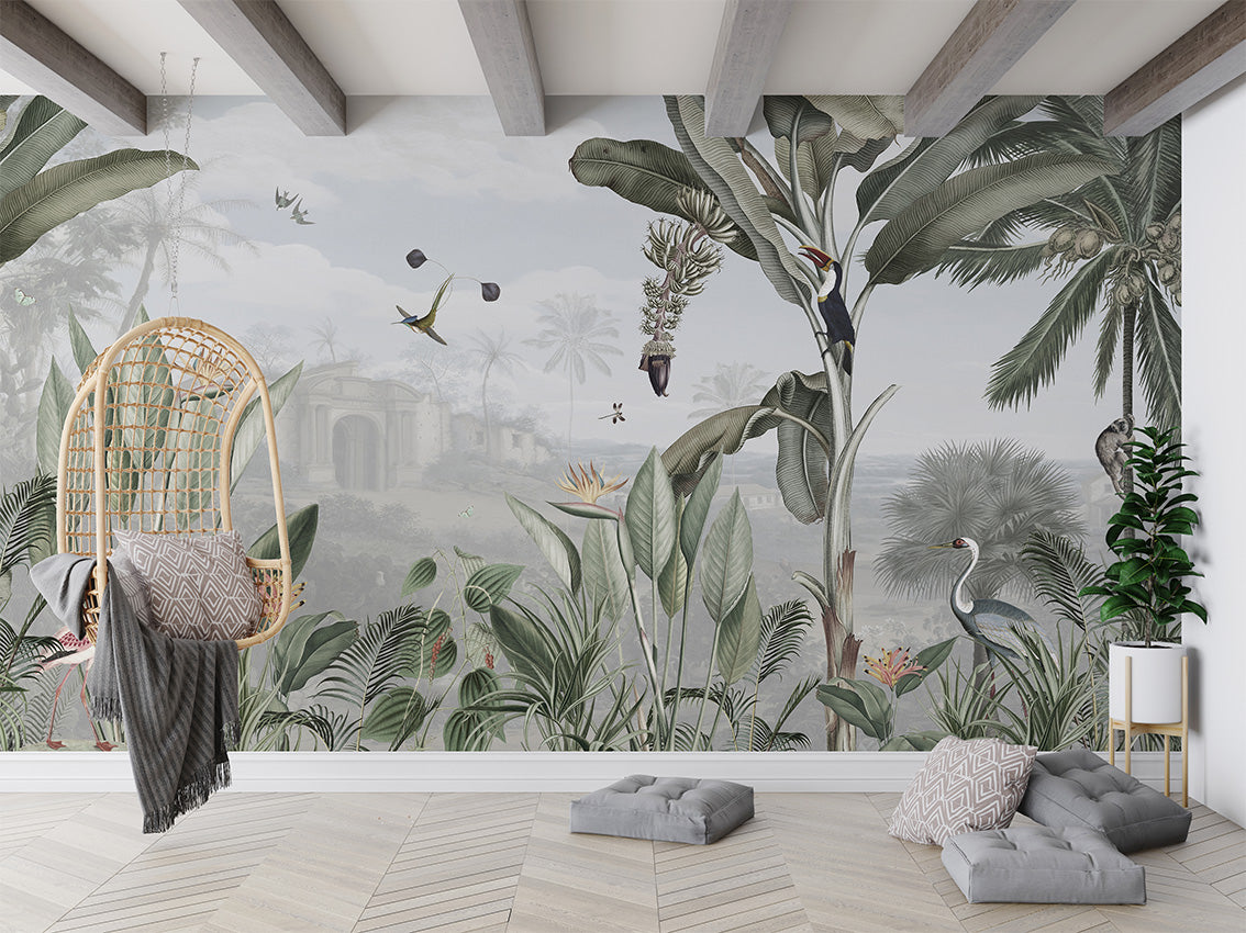 Botanical Beauty Tropical Jungle Wallpaper Mural