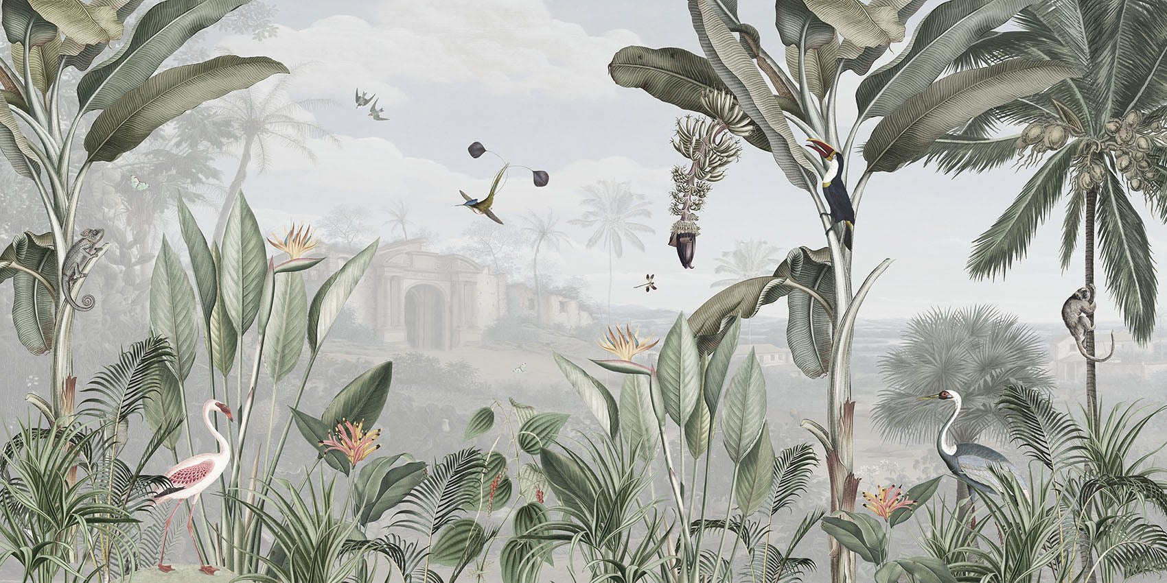 Botanical Beauty Tropical Jungle Wallpaper Mural