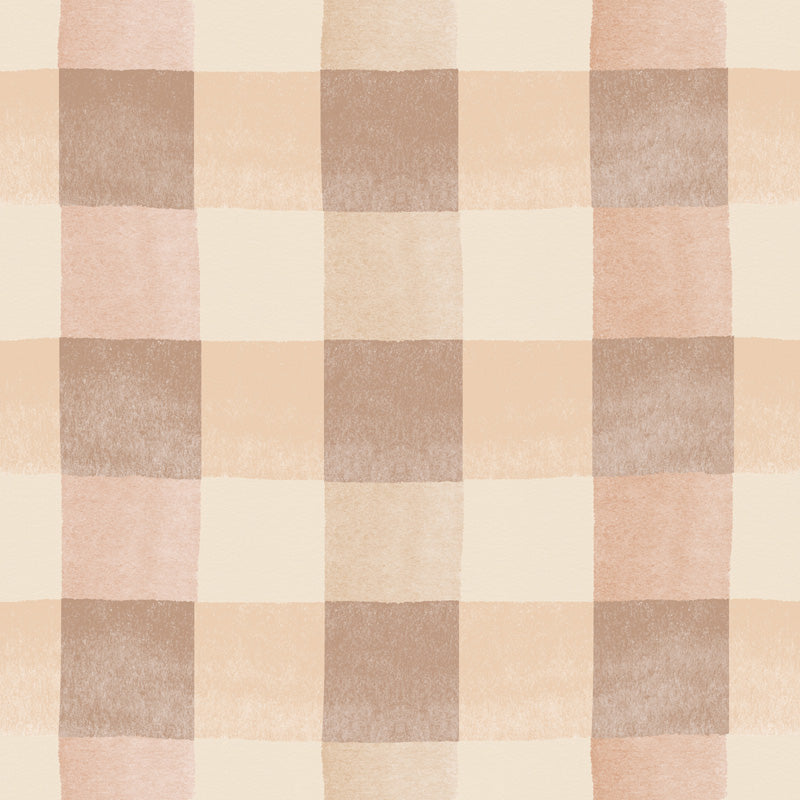 Checkered wallpaper pattern with shades of brown and beige