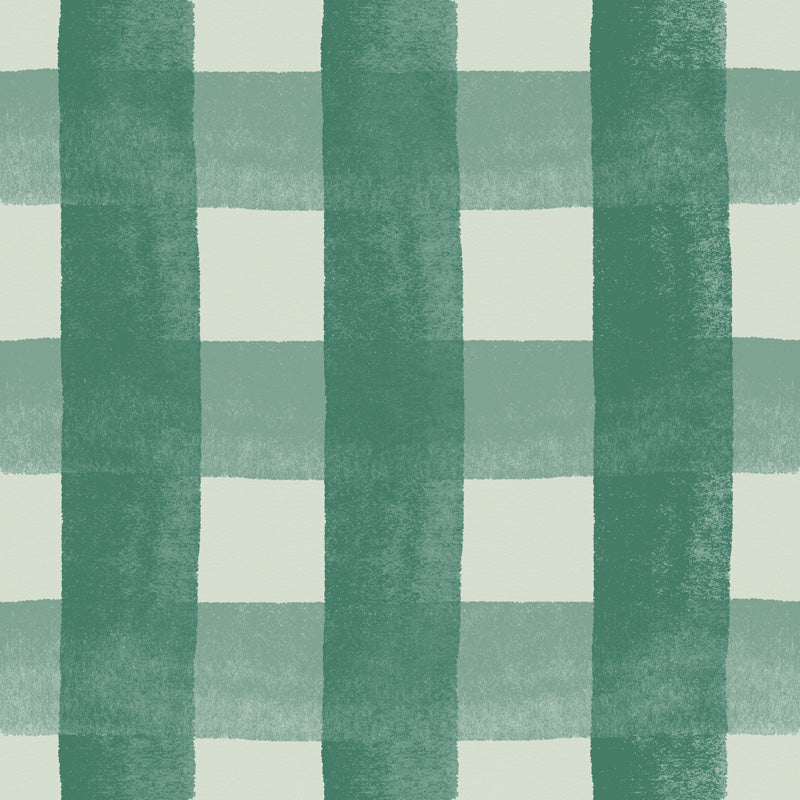 Checkered wallpaper pattern with green and white squares