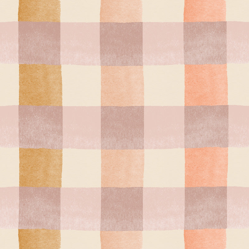 Checkered wallpaper design with pastel colors on a white background