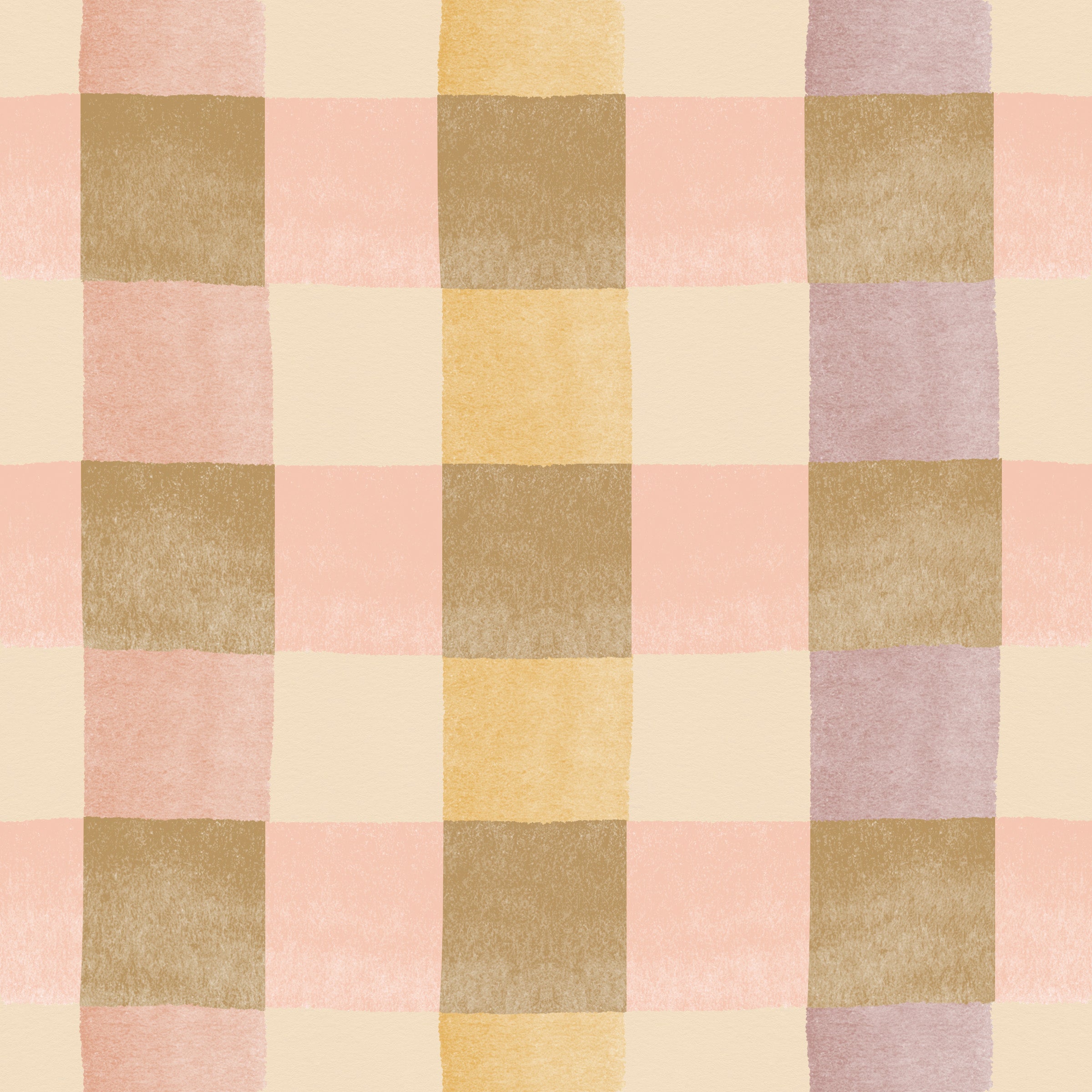 Soft Gingham – Hand-Brushed Check Wallpaper