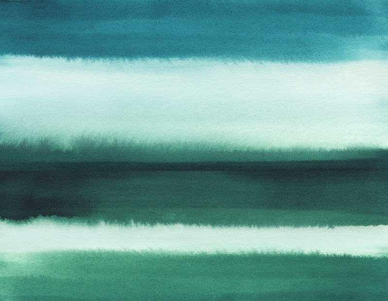 Emerald Horizon Abstract Mural Wallpaper