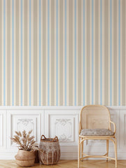 Coastal Linen Stripe – Classic Wallpaper in Soft Neutrals