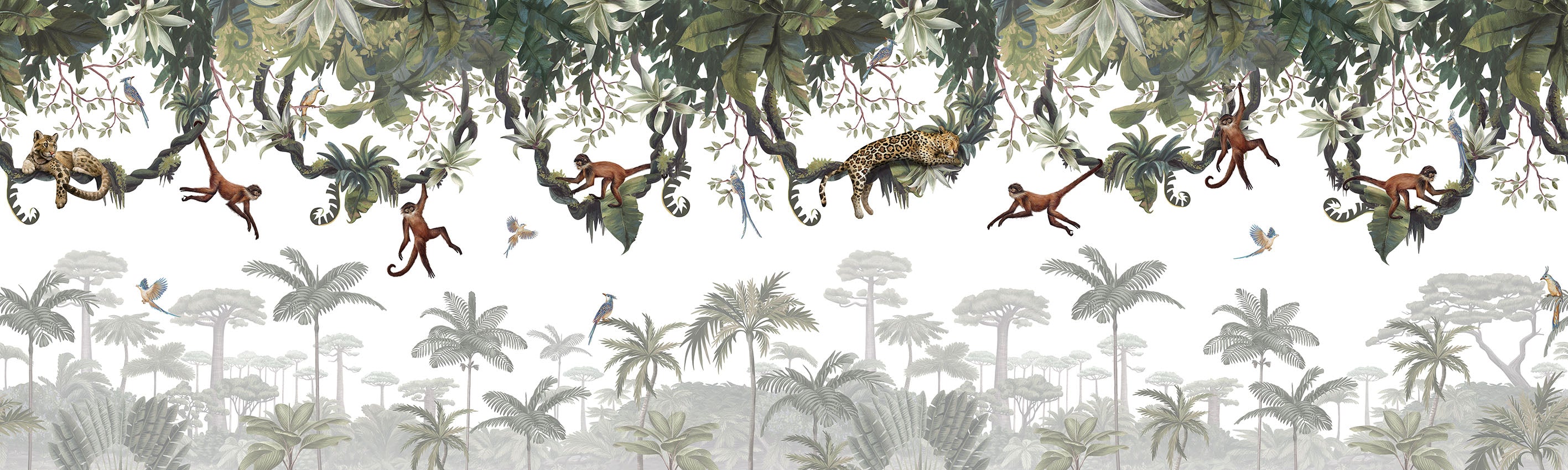 Cheeky Monkeys Wall Mural