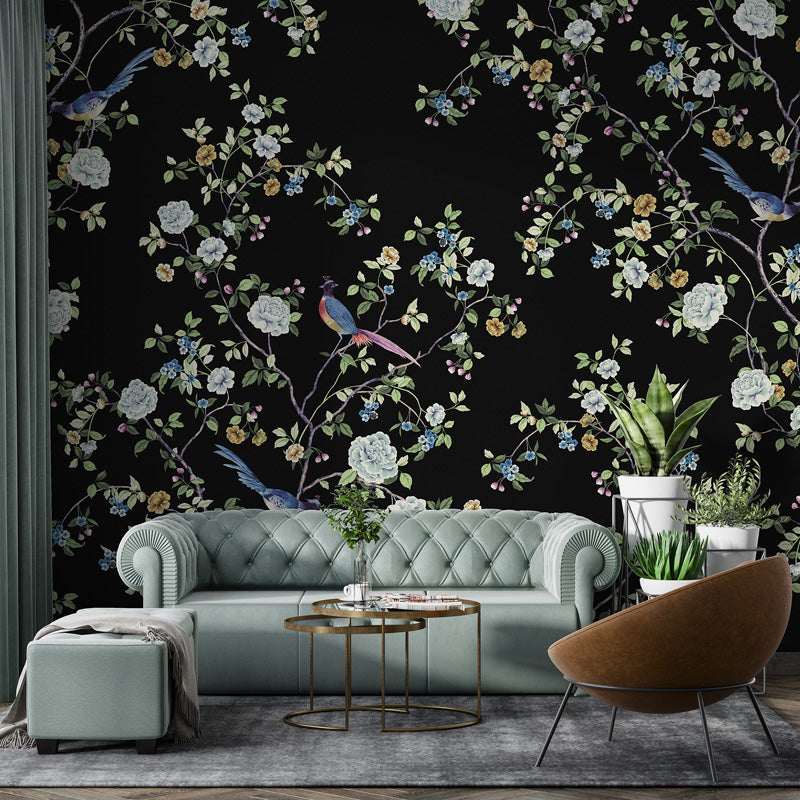 Chinoiserie Songbird Wallpaper