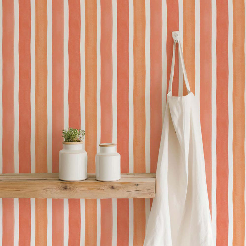 Hand-Painted Artisan Stripe – Wallpaper in Multiple Colours