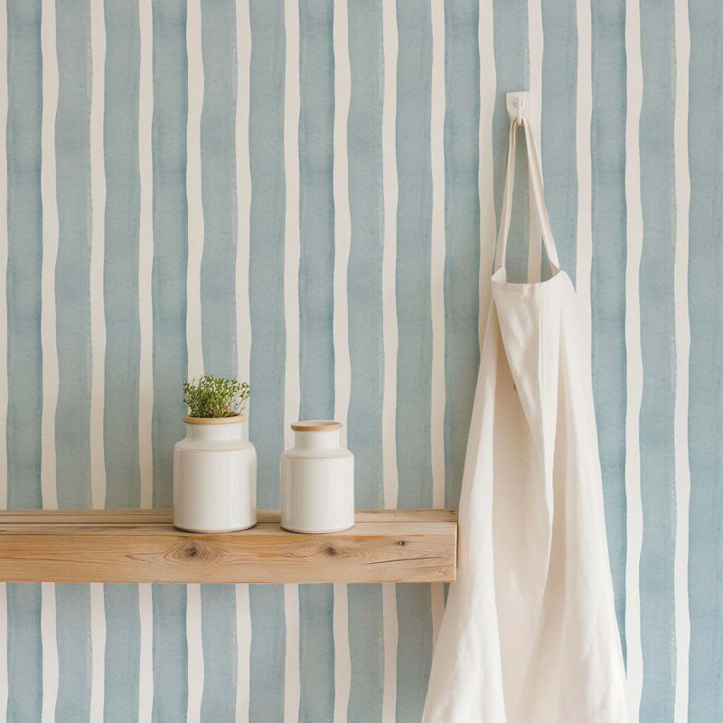 Hand-Painted Stripes – Wallpaper in Multi Colours
