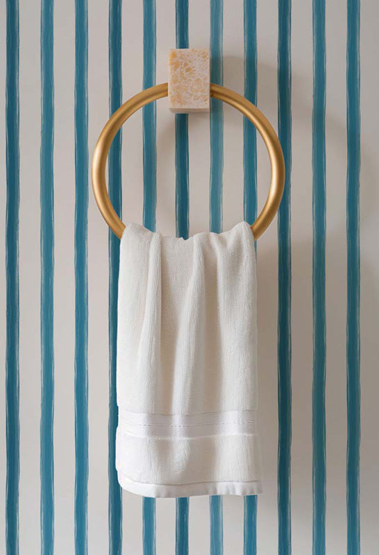 Hand-Brushed Linear Stripes – Wallpaper in Multi Colours