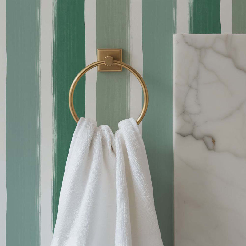 Painterly Stripe – Hand-Painted Striped Wallpaper in Soft Tones