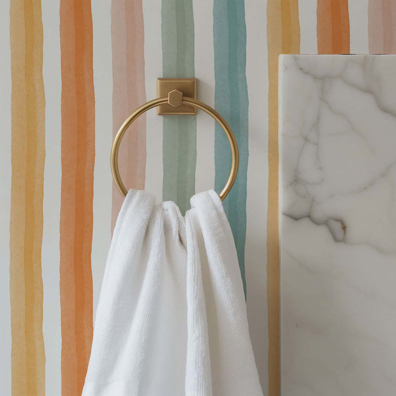Watercolour Stripe – Soft Painted Striped Wallpaper in Pastel Tones