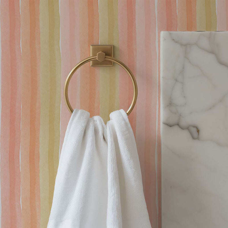 Meadow Wash Stripe – Soft Watercolour Striped Wallpaper
